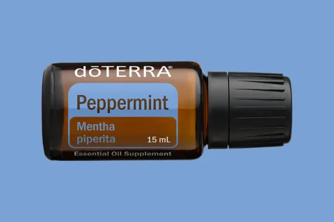 Peppermint essential oil bottle